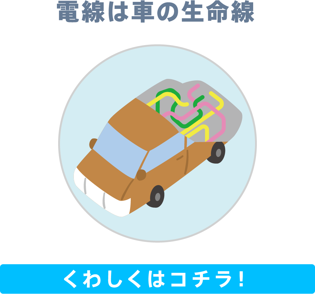 電線は車の生命線　くわしくはコチラ！