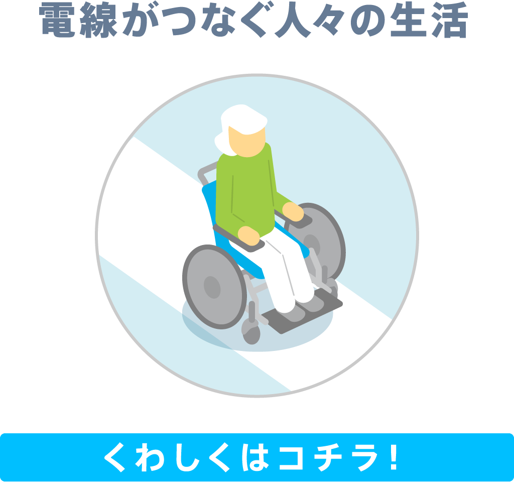 電線がつなぐ人々の生活　くわしくはコチラ！